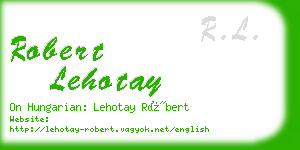 robert lehotay business card